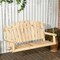 2-Seater Natural Wooden Porch Swing for Patio and Garden Seating